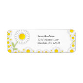 Gele Daisies Daisy Trim Adresetiketten Etiket (Voorkant)