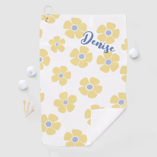 Gele Daisies Dames Golfhanddoek (Insitu)