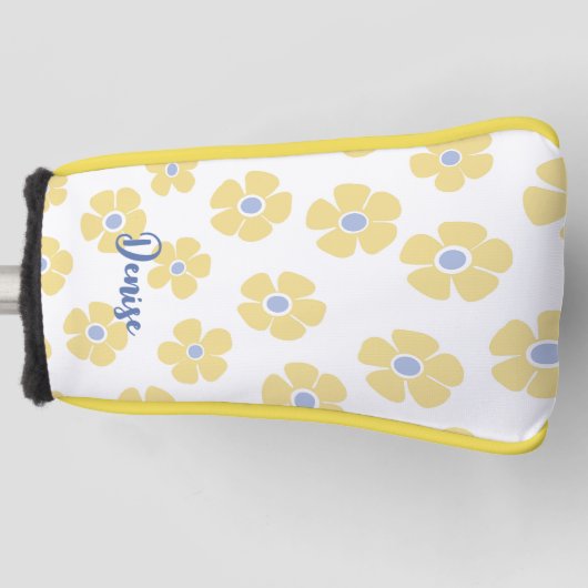 Gele Daisies Dames Golfheadcover (Voorkant)
