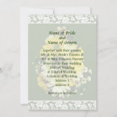 Gele Daisies en White Mums Wedding Invitation Kaart (Voorkant)