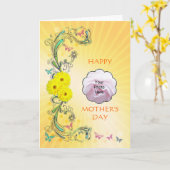 Gele daisies Fotokaart voor Moederdag Kaart (Gele Bloem)