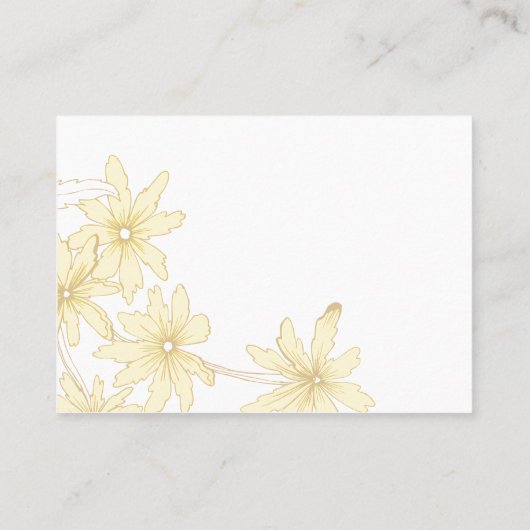 Gele Daisies Wedding Place Kaarten Plaatskaartje (Achterkant)