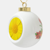 Gele Daisy aangepaste organisatie Keramische Bal Ornament (Rechts)