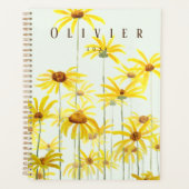 gele daisy aquarel schilderij planner (Voorkant)