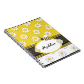 Gele Daisy Bee Spiraal Notebook Notitieboek (Rechterzijde)