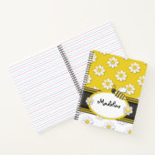Gele Daisy Bij Spiraal Notebook Notitieboek (Binnen)