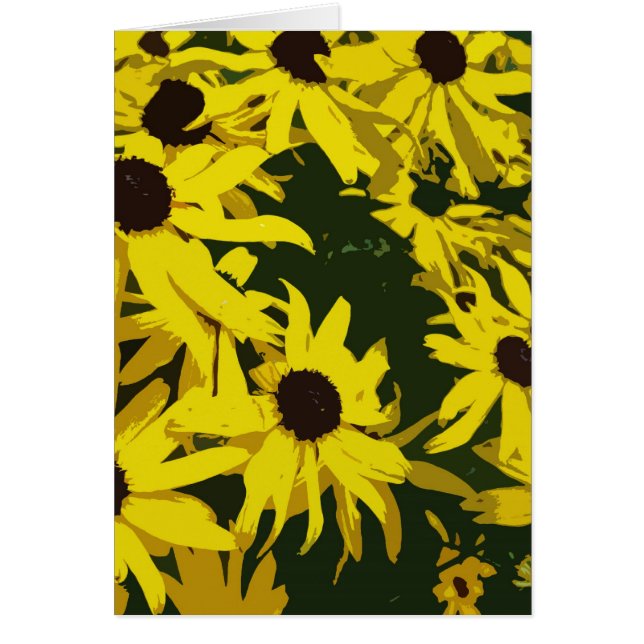 Gele daisy bloemen (Voorkant)