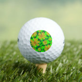 Gele daisy bloemen met groene bladeren golfballen (Insitu Shirt)