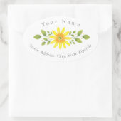 Gele Daisy Bloemen Swag Label (Tas)