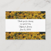 Gele Daisy Bloemen Trouwtafel Plaatskaartje (Achterkant)