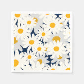 Gele Daisy Bloempatroon Tuinfeest Servetten (Voorkant)