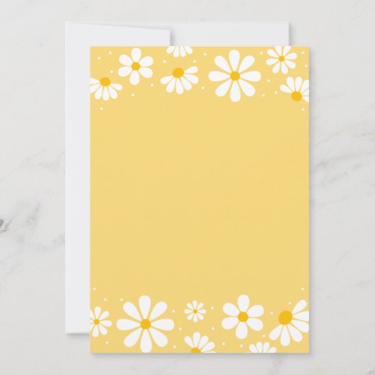 Gele Daisy Boho Tweede Verjaardag Kaart (Achterkant)