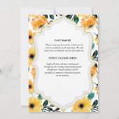 Gele daisy bride bruiloft bloem  kaart (Achterkant)