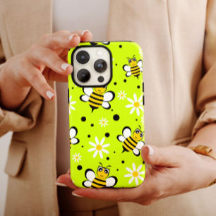 Gele Daisy Bumblebeien iPhone 14 Hoesje-Mate Case-Mate iPhone 14 Hoesje