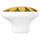 Gele Daisy Ceramic Knob. Keramische Knop (Zijkant)