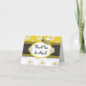 Gele Daisy Dank Je Bedankkaart (Voorkant)