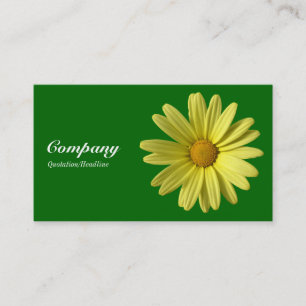 Gele Daisy - Deep Grass Green Visitekaartje