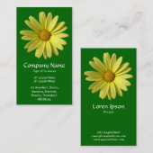 Gele Daisy - Deep Grass Green Visitekaartje (Voorkant / Achterkant)