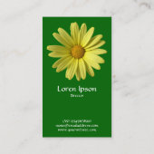Gele Daisy - Deep Grass Green Visitekaartje (Achterkant)
