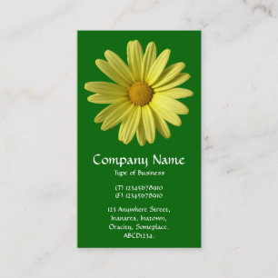 Gele Daisy - Deep Grass Green Visitekaartje
