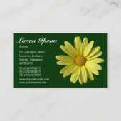 Gele Daisy - Donkergroen 003300 Visitekaartje (Achterkant)