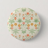 -gele Daisy door William Morris Ronde Button 5,7 Cm (Voorkant)