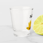 Gele Daisy Elegant Script Typography Custom Shot Glas (Links)