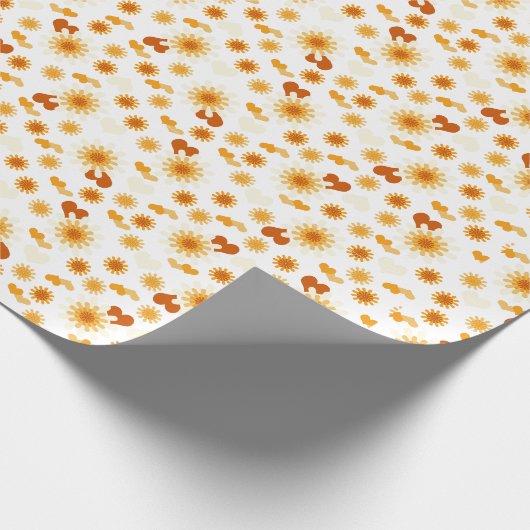 Gele Daisy en Heart Cadeaupapier (Hoek)