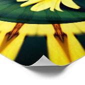 Gele Daisy Floral Abstracte Kunst Poster (Hoek)