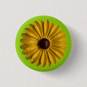 Gele Daisy Flower - Bouquet Spring Summer Garden Ronde Button 3,2 Cm