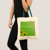 gele daisy flower bruiloft tote bag (Voorkant (product))