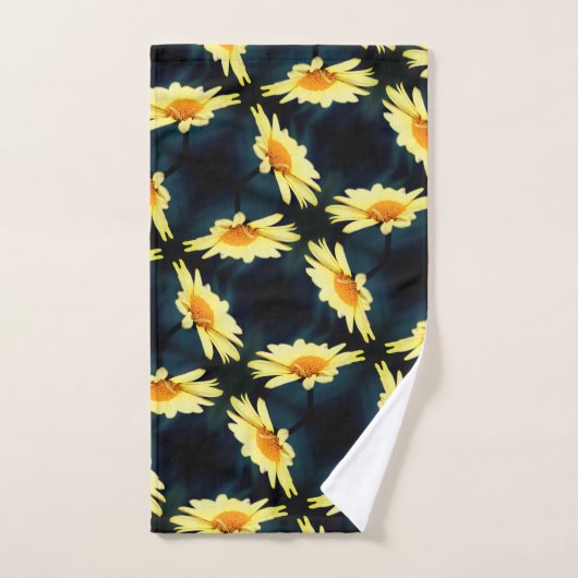Gele Daisy Flower Close Up Pattern Bad Handdoek (Handdoek)