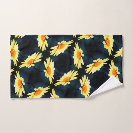 Gele Daisy Flower Close Up Pattern Bad Handdoek (Handdoek)