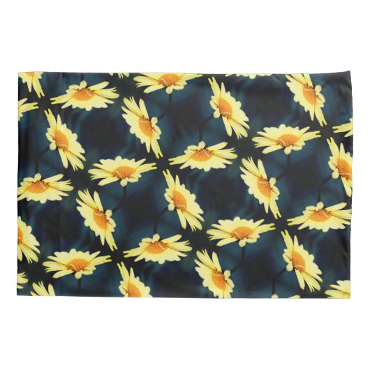 Gele Daisy Flower Close Up Pattern Kussensloop (Achterkant)