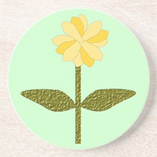 Gele Daisy Flower Onderzetters (Voorkant)