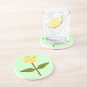 Gele Daisy Flower Onderzetters (Zijkant)