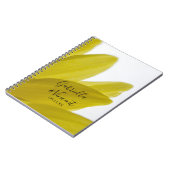 Gele Daisy Flower Petals Weddenschap Notitieboek (Linkerzijde)