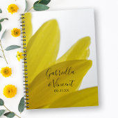 Gele Daisy Flower Petals Weddenschap Notitieboek