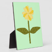 Gele Daisy Flower Plaque Fotoplaat (Zijkant)