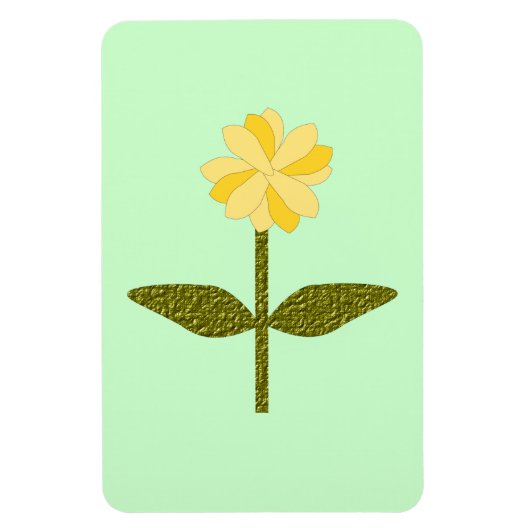 Gele Daisy Flower Premium Magnet Magneet (Verticaal)
