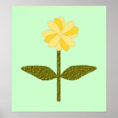 Gele Daisy Flower print (Voorkant)