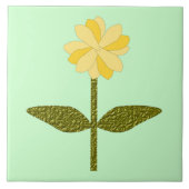 Gele Daisy Flower Tile Tegeltje (Voorkant)