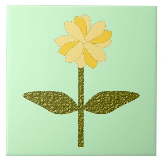 Gele Daisy Flower Tile Tegeltje (Voorkant)