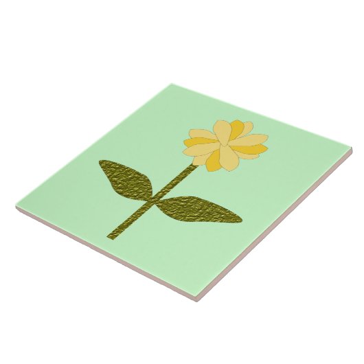 Gele Daisy Flower Tile Tegeltje (Zijkant)