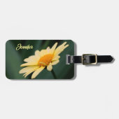 Gele Daisy Flower Up Personated Bagagelabel (Voorkant horizontaal)