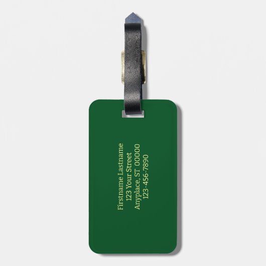 Gele Daisy Flower Up Personated Bagagelabel (Achterkant verticaal)