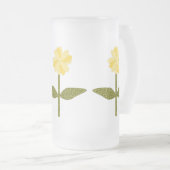 Gele Daisy Flowers Frosted Glass Mok (Voorkant rechts)