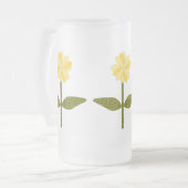 Gele Daisy Flowers Frosted Glass Mok (Voorkant links)