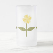 Gele Daisy Flowers Frosted Glass Mok (Center)