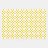 Gele Daisy Gestreept en Polka Dot Inpakpapier Vel (Voorkant 3)